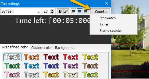 adding a stopwatch to the video using Bolide Movie Creator